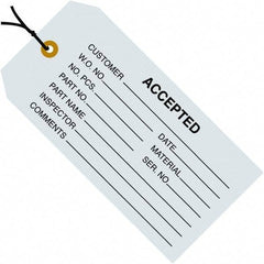 Made in USA - 4-3/4" High x 2-3/8" Long, Safety & Facility Blank Tag - Blue Cardstock - Benchmark Tooling