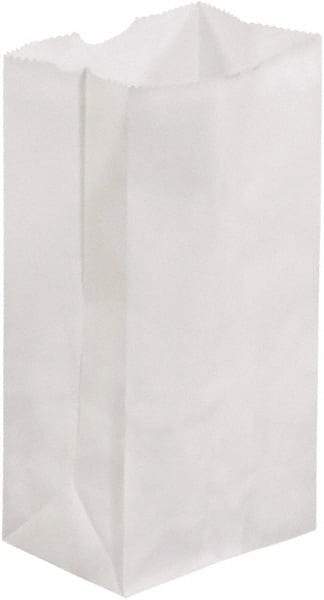 Made in USA - Kraft Grocery Bag - 3-1/2 x 2-3/8 x 6-7/8, White - Benchmark Tooling