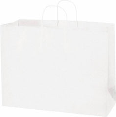 Made in USA - Kraft Grocery Bag - 16 x 6 x 12, White - Benchmark Tooling