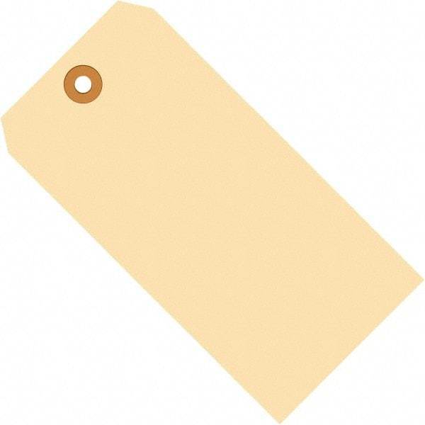 Made in USA - 4-3/4" High x 2-3/8" Long, Safety & Facility Blank Tag - Manila Cardstock - Benchmark Tooling