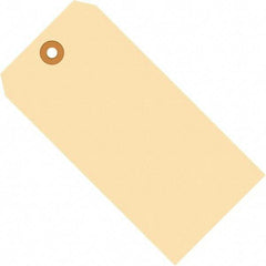 Made in USA - 4-1/4" High x 2-1/8" Long, Safety & Facility Blank Tag - Manila Cardstock - Benchmark Tooling