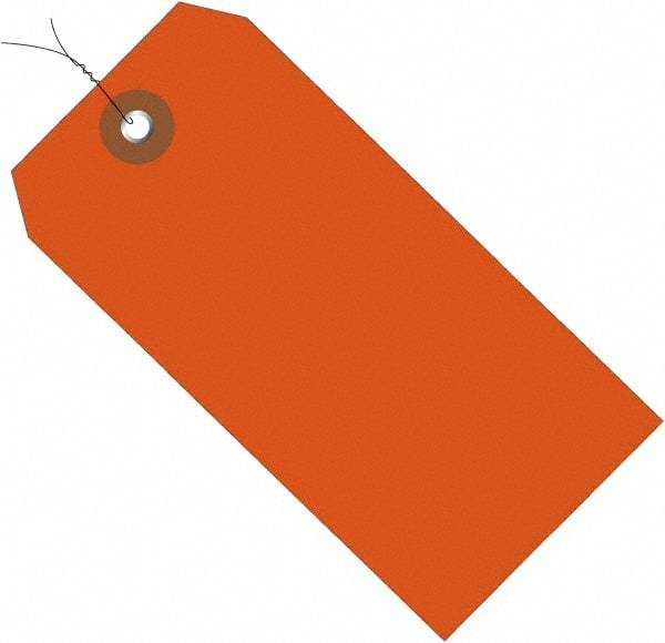 Made in USA - 4-3/4" High x 2-3/8" Long, Safety & Facility Blank Tag - Orange Vinyl - Benchmark Tooling