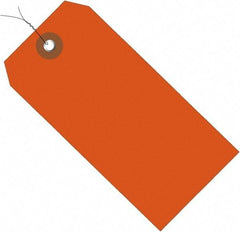 Made in USA - 4-3/4" High x 2-3/8" Long, Safety & Facility Blank Tag - Orange Vinyl - Benchmark Tooling