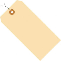 Made in USA - 4-3/4" High x 2-3/8" Long, Safety & Facility Blank Tag - Manila Cardstock - Benchmark Tooling