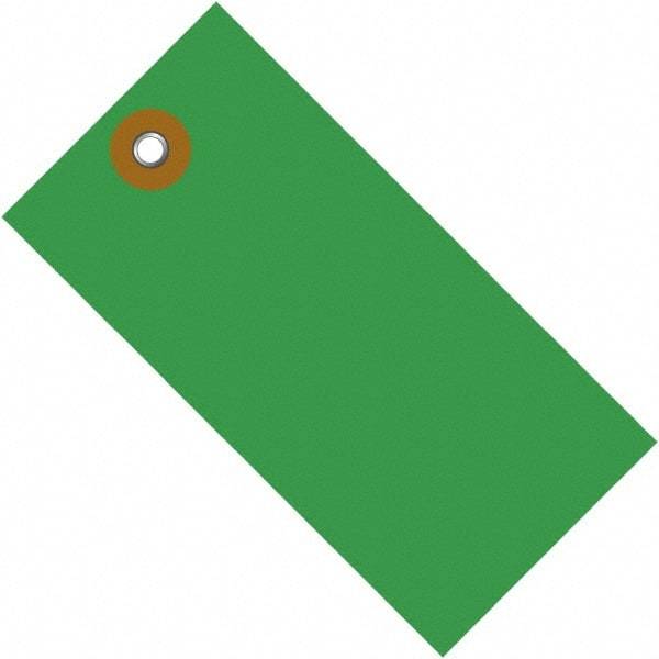 Dupont - 4-1/4" High x 2-1/8" Long, Safety & Facility Blank Tag - Green Spunbonded Olefin - Benchmark Tooling