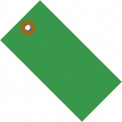Dupont - 3-3/4" High x 1-7/8" Long, Safety & Facility Blank Tag - Green Spunbonded Olefin - Benchmark Tooling