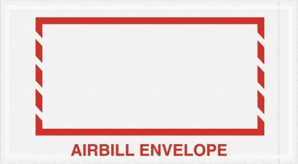 Value Collection - 1,000 Piece, 5-1/2" Long x 10" Wide, Packing List Envelope - Airbill Envelope, Red - Benchmark Tooling