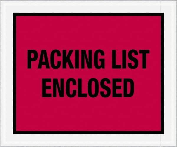 Value Collection - 500 Piece, 10" Long x 12" Wide, Packing List Envelope - Packing List Enclosed, Red - Benchmark Tooling