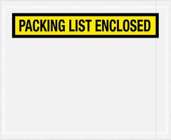 Value Collection - 1,000 Piece, 4-1/2" Long x 5-1/2" Wide, Packing List Envelope - Packing List Enclosed, Yellow - Benchmark Tooling