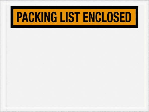 Value Collection - 1,000 Piece, 4-1/2" Long x 6" Wide, Packing List Envelope - Packing List Enclosed, Orange - Benchmark Tooling