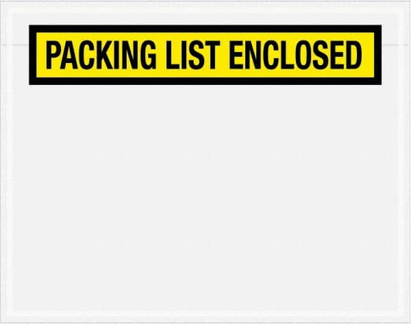 Value Collection - 1,000 Piece, 7" Long x 5-1/2" Wide, Packing List Envelope - Packing List Enclosed, Yellow - Benchmark Tooling