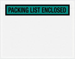 Value Collection - 1,000 Piece, 7" Long x 5-1/2" Wide, Packing List Envelope - Packing List Enclosed, Green - Benchmark Tooling