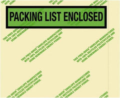 Value Collection - 1,000 Piece, 4-1/2" Long x 5-1/2" Wide, Packing List Envelope - Packing List Enclosed, Green - Benchmark Tooling