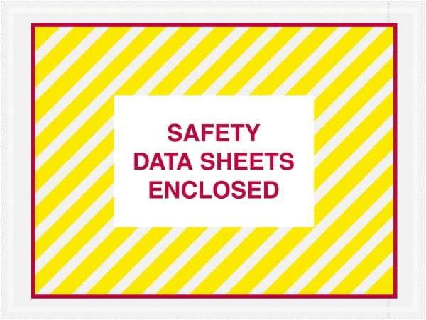 Value Collection - 1,000 Piece, 4-1/2" Long x 6" Wide, Packing List Envelope - Material Safety Data Sheets Enclosed, Printed & Clear - Benchmark Tooling