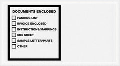 Value Collection - 1,000 Piece, 5-1/2" Long x 10" Wide, Packing List Envelope - Documents Enclosed, Printed & Clear - Benchmark Tooling