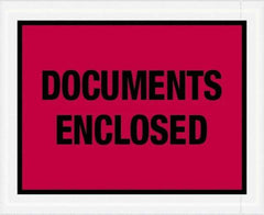 Value Collection - 1,000 Piece, 4-1/2" Long x 5-1/2" Wide, Packing List Envelope - Documents Enclosed, Red - Benchmark Tooling