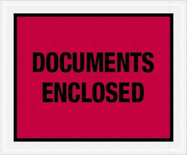 Value Collection - 500 Piece, 10" Long x 12" Wide, Packing List Envelope - Documents Enclosed, Red - Benchmark Tooling