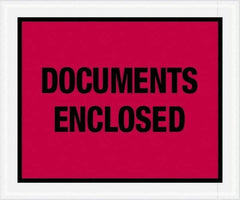 Value Collection - 500 Piece, 10" Long x 12" Wide, Packing List Envelope - Documents Enclosed, Red - Benchmark Tooling