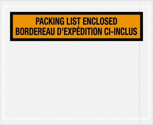 Value Collection - 1,000 Piece, 4-1/2" Long x 5-1/2" Wide, Packing List Envelope - Orange - Benchmark Tooling