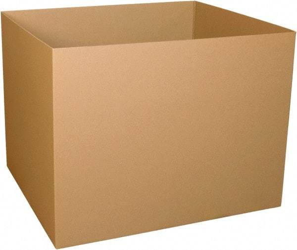 Made in USA - 40" Wide x 48" Long x 36" High Rectangle Heavy Duty Corrugated Box - 2 Walls, Kraft (Color), 100 Lb Capacity - Benchmark Tooling