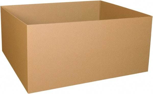 Made in USA - 40" Wide x 48" Long x 24" High Rectangle Heavy Duty Corrugated Box - 2 Walls, Kraft (Color), 100 Lb Capacity - Benchmark Tooling