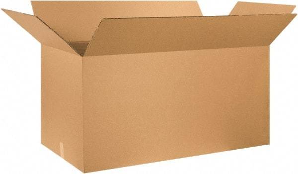 Made in USA - 24" Wide x 48" Long x 24" High Rectangle Heavy Duty Corrugated Box - 2 Walls, Kraft (Color), 100 Lb Capacity - Benchmark Tooling