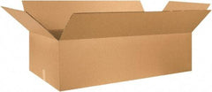 Made in USA - 24" Wide x 48" Long x 12" High Rectangle Heavy Duty Corrugated Box - 2 Walls, Kraft (Color), 100 Lb Capacity - Benchmark Tooling