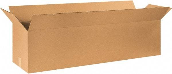 Made in USA - 12" Wide x 50" Long x 12" High Rectangle Corrugated Shipping Box - 1 Wall, Kraft (Color), 65 Lb Capacity - Benchmark Tooling