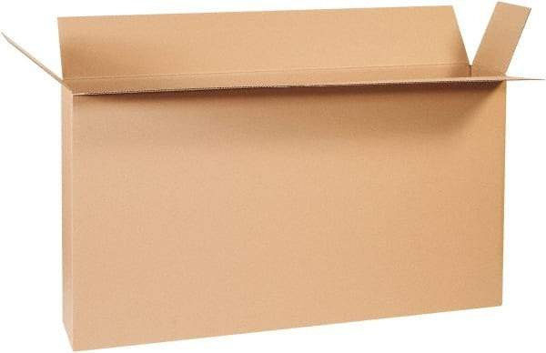 Made in USA - 8" Wide x 48" Long x 24" High Rectangle Corrugated Shipping Box - 1 Wall, Kraft (Color), 95 Lb Capacity - Benchmark Tooling
