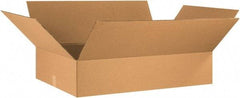 Made in USA - 24" Wide x 36" Long x 8" High Rectangle Corrugated Shipping Box - 1 Wall, Kraft (Color), 65 Lb Capacity - Benchmark Tooling
