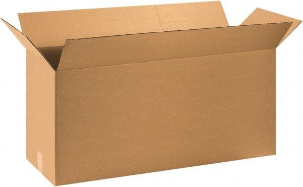 Made in USA - 12" Wide x 36" Long x 16" High Rectangle Corrugated Shipping Box - 1 Wall, Kraft (Color), 65 Lb Capacity - Benchmark Tooling