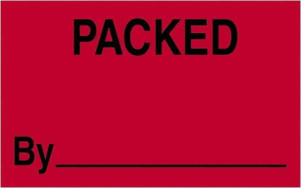 Tape Logic - 2" Long, Fluorescent Red Paper Shipping Label - For Multi-Use - Benchmark Tooling