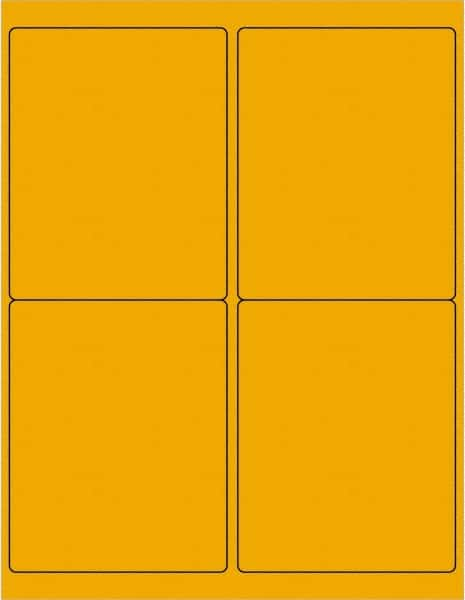 Tape Logic - 5" Long, Fluorescent Orange Paper Laser Label - For Laser Printers - Benchmark Tooling