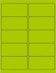 Tape Logic - 4" Long, Fluorescent Green Paper Laser Label - For Laser Printers - Benchmark Tooling