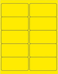 Tape Logic - 4" Long, Fluorescent Yellow Paper Laser Label - For Laser Printers - Benchmark Tooling