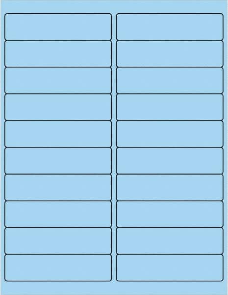 Tape Logic - 4" Long, Pastel Blue Paper Laser Label - For Laser Printers - Benchmark Tooling