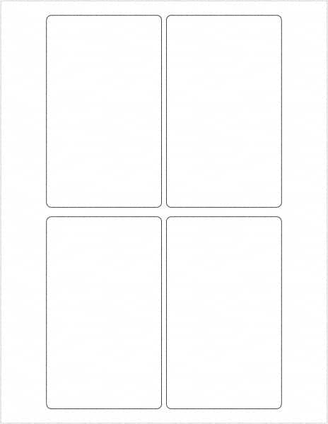 Tape Logic - 5" Long, White Paper Laser Label - For Laser Printers - Benchmark Tooling