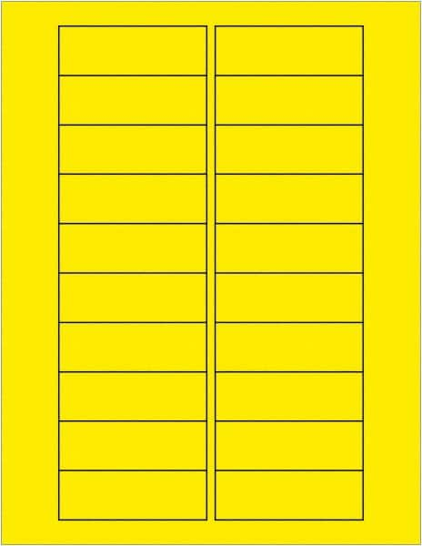 Tape Logic - 3" Long, Fluorescent Yellow Paper Laser Label - For Laser Printers - Benchmark Tooling