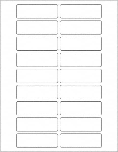 Tape Logic - 3" Long, White Paper Laser Label - For Laser Printers - Benchmark Tooling