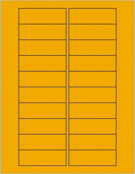 Tape Logic - 3" Long, Fluorescent Orange Paper Laser Label - For Laser Printers - Benchmark Tooling