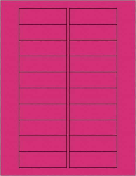 Tape Logic - 3" Long, Fluorescent Pink Paper Laser Label - For Laser Printers - Benchmark Tooling