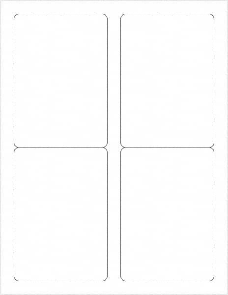 Tape Logic - 5" Long, Gloss White Paper Laser Label - For Laser Printers - Benchmark Tooling