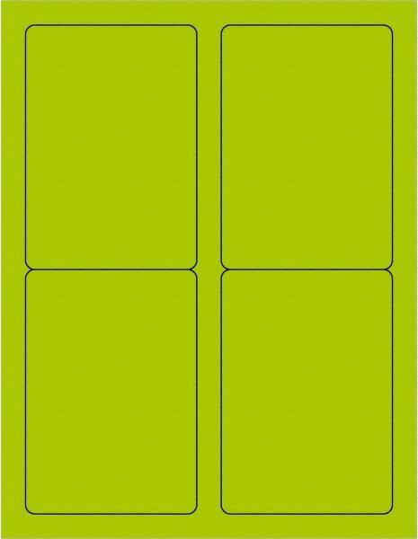 Tape Logic - 5" Long, Fluorescent Green Paper Laser Label - For Laser Printers - Benchmark Tooling