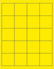 Tape Logic - 2" Long, Fluorescent Yellow Paper Laser Label - For Laser Printers - Benchmark Tooling