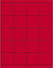 Tape Logic - 2" Long, Fluorescent Red Paper Laser Label - For Laser Printers - Benchmark Tooling