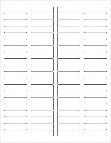 Tape Logic - 1-3/4" Long, White Polyester Laser Label - For Laser Printers - Benchmark Tooling