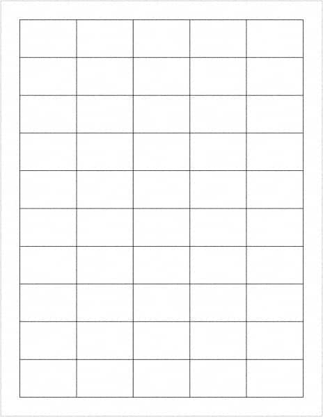 Tape Logic - 1-1/2" Long, White Paper Laser Label - For Laser Printers - Benchmark Tooling