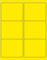 Tape Logic - 4" Long, Fluorescent Yellow Paper Laser Label - For Laser Printers - Benchmark Tooling