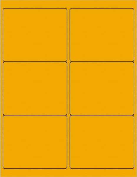 Tape Logic - 4" Long, Fluorescent Orange Paper Laser Label - For Laser Printers - Benchmark Tooling