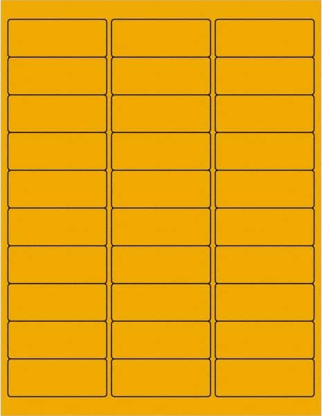 Tape Logic - 2-5/8" Long, Fluorescent Orange Paper Laser Label - For Laser Printers - Benchmark Tooling